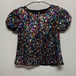 Girls 365 Colorful Sequins Blouse: Size 6